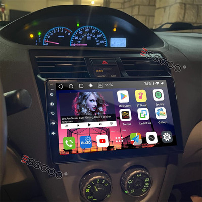 Car Radio Stereo Carplay For 2007-2011 Toyota Yaris 4+64G 9in RDS BT