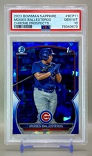 Moises Ballesteros 2023 1st Bowman Chrome Sapphire #BCP-11 PSA 10 GEM MINT