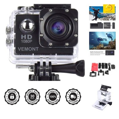 Versatile Action Camera 1080P with 2-Inch LCD - Perfect for Snorkeling & Surfing
