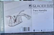 Glacier Bay Builders 4 in. Centerset 2-Handle Low-Arc Bathroom Faucet in Chrome