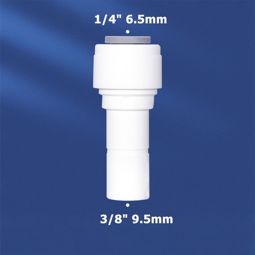 1/4" 3/8" Push Fit Connector Adapter Valve RO Fridge Water Filter Quick Fittings - Afbeelding 39 van 92