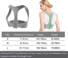 Invisible Chest Posture Corrector Scoliosis Back Brace Spine Belt Shoulder Thera