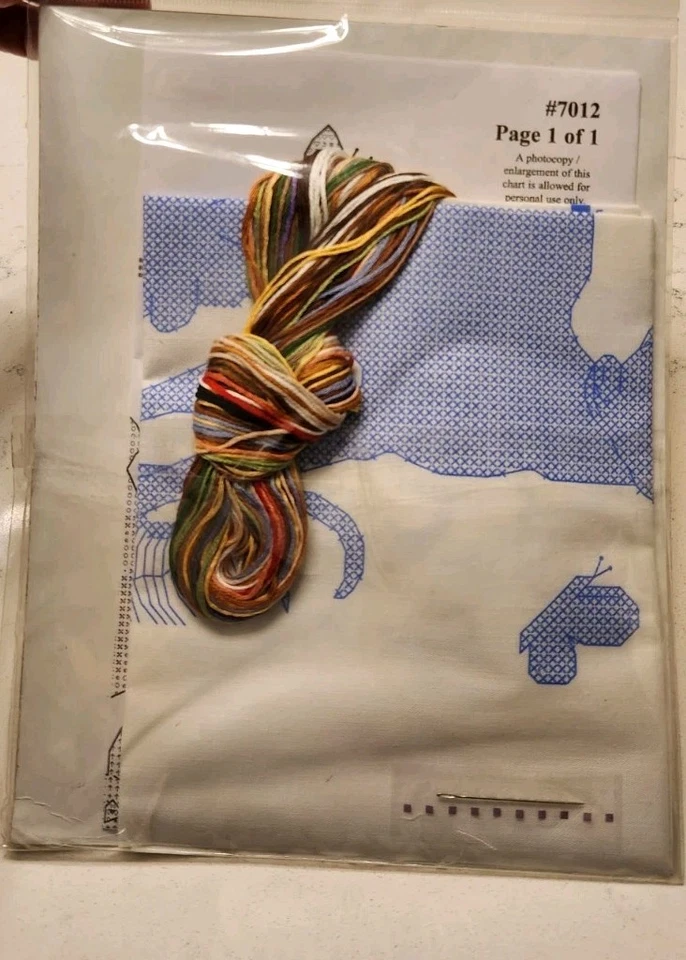 Design Works Counted Cross Stitch Kit Deer Bambi Bunnies Stamped 11 x 14 - Image 2 of 2