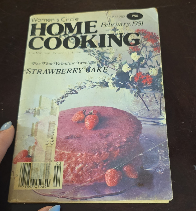Women's Circle Home Cooking February 1981 Strawberry Cake Cover