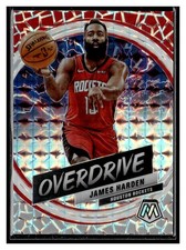 2019-20 Panini Mosaic #19 James Harden Overdrive Houston Rockets