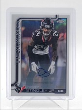 DEREK STINGLEY JR. 2025 TOPPS CHROME WHITE REFRACTOR TEXANS AUTO /30 Q6548