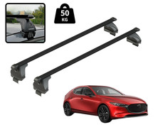 Nordrive Dachträger Querträgerr Für Mazda 3 5-Türer 2019- Schwarz 127 cm 50 kg