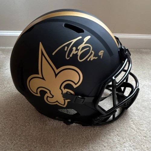 Drew Brees New Orleans Saints Eclipse Full Size Replica Helmet Signed BAS Origi…