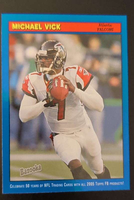 2005 Topps Bazooka - Michael Vick #7 Blue