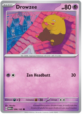 Pokemon Drowzee 96 /165 SV: Scarlet & Violet 151 Reverse Holo
