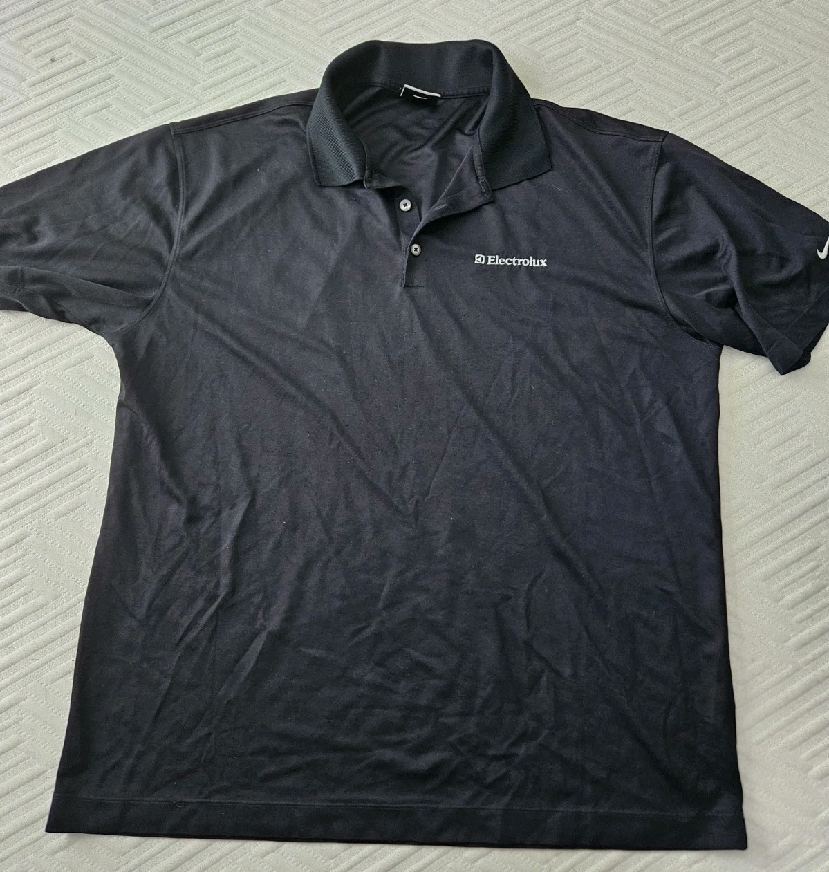 ALTRA NIKE GOLF Dri Fit Electrolux Camicia Logo Nera Uomo Taglia XL