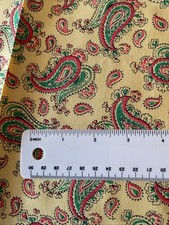 Vintage  Light Weight Paisley Pattern  Fabric 1940s Probably Cotton