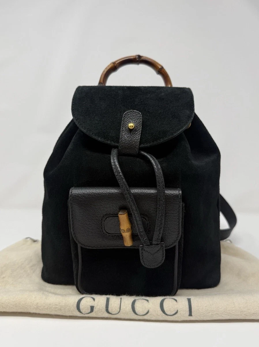 Gucci Bamboo Suede Exterior Backpack Bags & Handbags for Women for