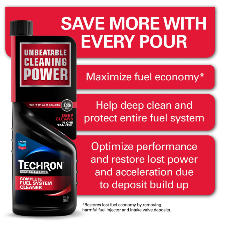 (2 pack) Chevron Techron Complete Fuel System Cleaner, 10 oz