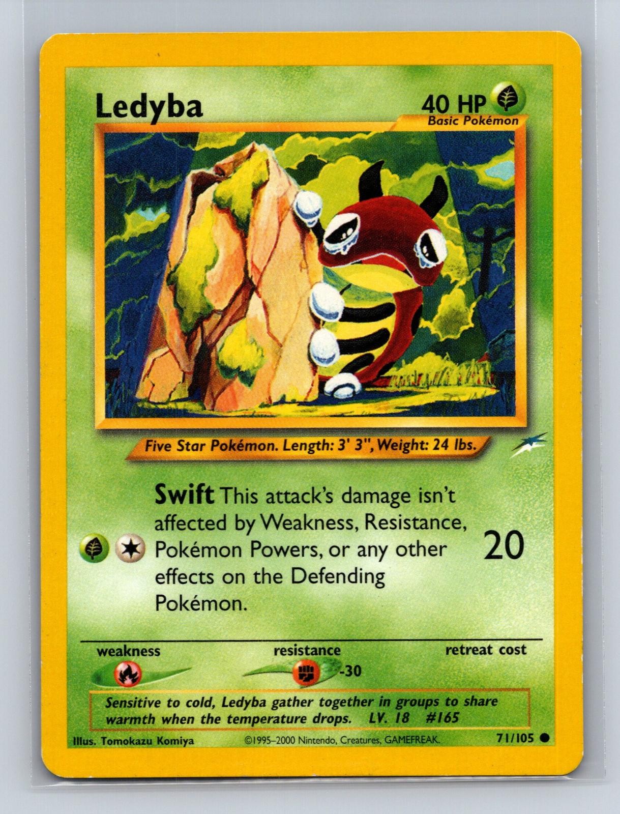 Ledyba 71/105 Common Neo Destiny Pokemon Unlimited Moderately Played