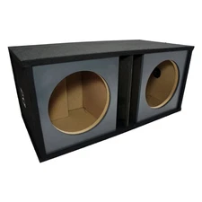 Car Audio Dual 12" Slot Vented Paintable Baffle Stereo Sub Box Enclosure