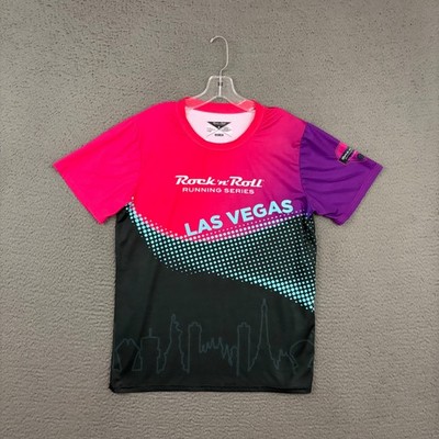 Rock N' Roll Marathon Series Shirt Womens XL Colorful Las Vegas 5K Run Running