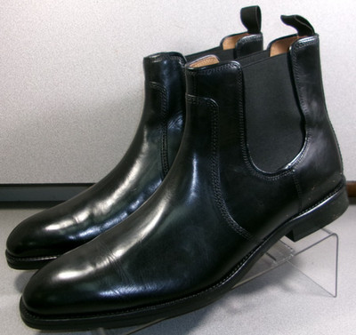 158055 MSBT50 MEADE MEN SHOE 13 M BLACK LEATHER CHELSEA BY JOHNSTON & MURPHY