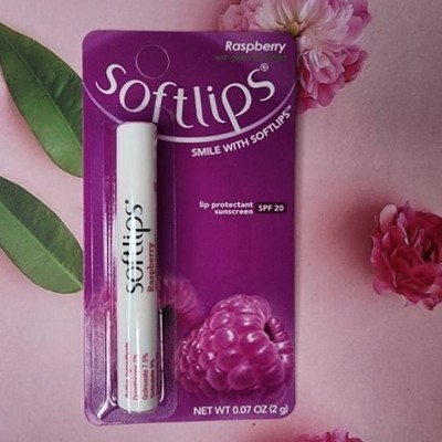 Softlips Raspberry 2g SPF20 Lip Care Lip Moisturizer Day & Night Lip Stick Balm