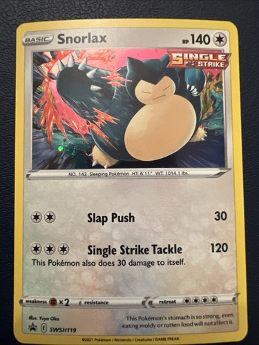 Snorlax Promo Holofoil SWSH: Sword & Shield Promo Cards SWSH119 NM - Bild 1 von 2