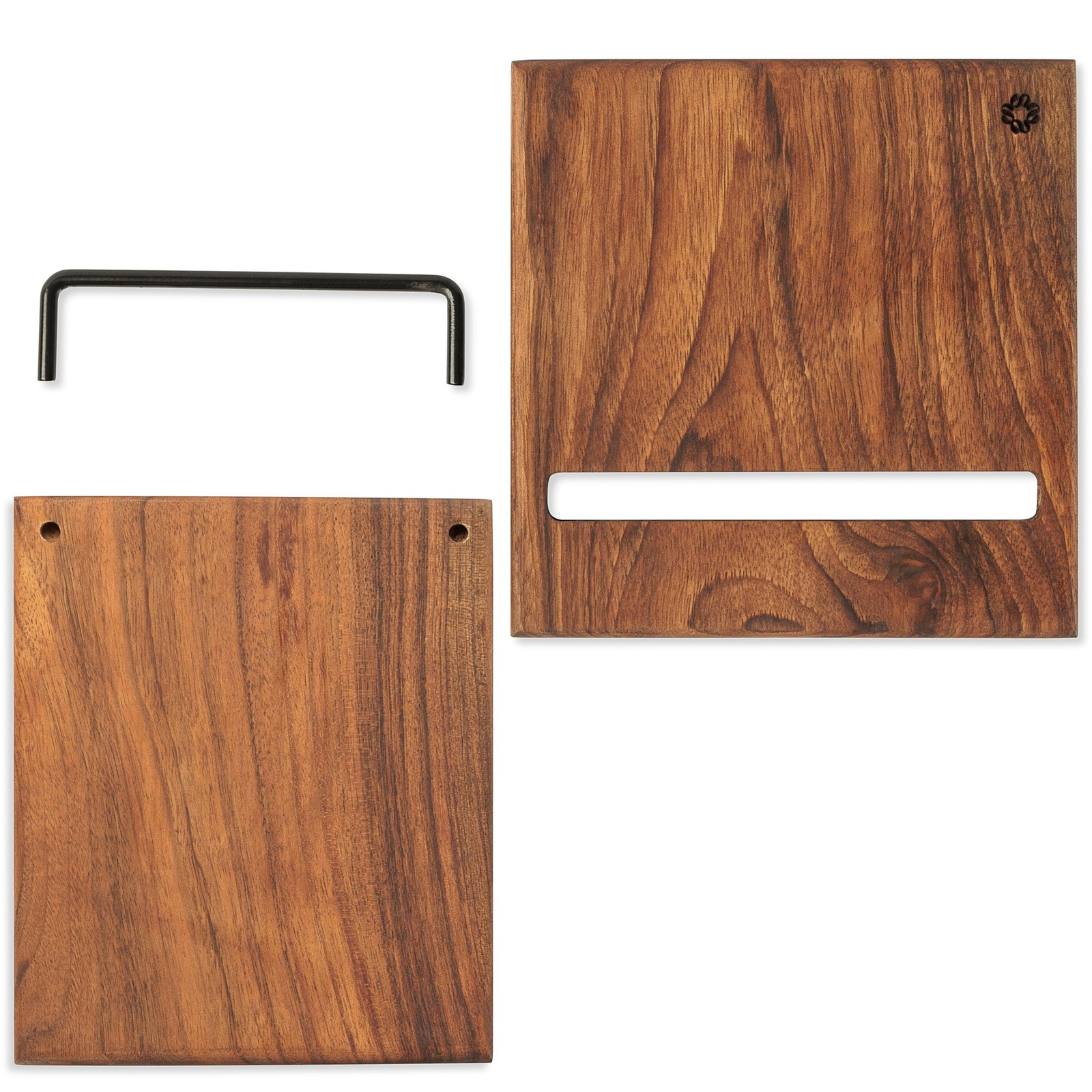 Handmade Wooden Book Holder Walnut Cookbook Stand for Kitchen Counter