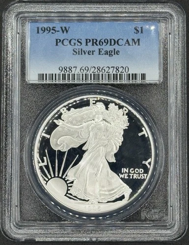 1995-W $1 AMERICAN SILVER EAGLE PCGS PR69 DCAM 09XEFB25