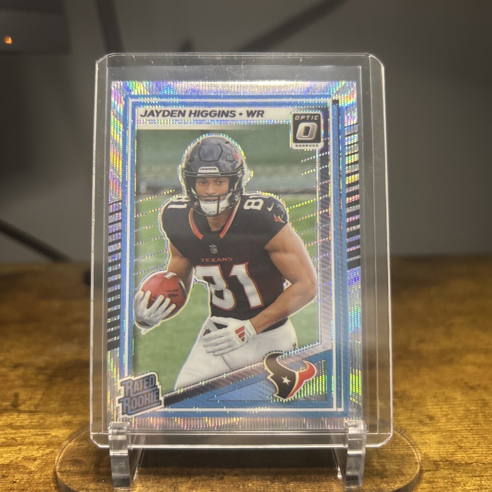 2025 Donruss Optic JAYDEN HIGGINS Rated Rookie PREMIUM WAVE Prizm #225 /300