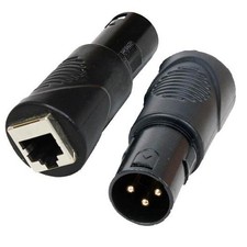 ProX XC-RJ45XM3 Cat 5/6 RJ45 to 3-Pin Male DMX Connector/Adapter