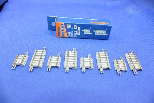 Tomix 1098 (971098) Fine Track Spur N 8 x gerades Gleis 18,5/33 mm Beton/NEU/OVP | Zustand: Neu
