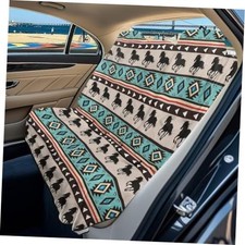 Print Back Seat Cover For Car Trucks Van Aztec Horse Southwest American Tribal