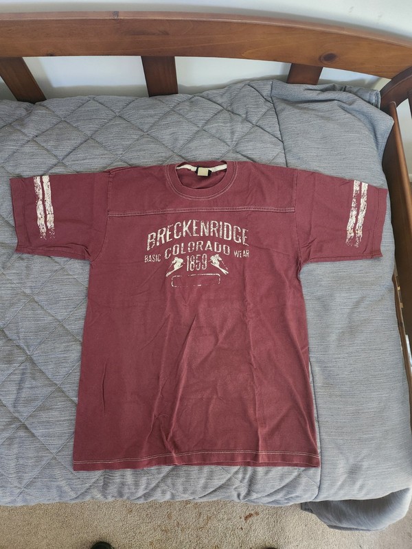 Breckenridge Men's Crew Neck Short Sleeve Cotton Knit Graphic T-Shirt Red L