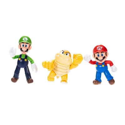 Nintendo Mario, Luigi, and Boom Boom 4" Action Figure Set - 3pk