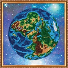 Bead Embroidery Kit "The Earth" Stitching Handmade Beadwork