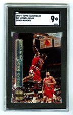 MICHAEL JORDAN~RARE (POP 31) 1996 TOPPS STADIUM CLUB SGC-9 MINT GRADED CARD #SM2