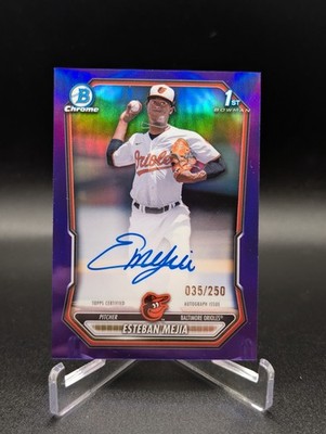2026 Bowman Chrome Esteban Mejia Auto Purple Refractor /250 CPA-EME