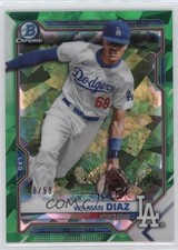 2021 Bowman Chrome Draft Sapphire Green 48/50 Wilman Diaz #BDC-184 0m7x