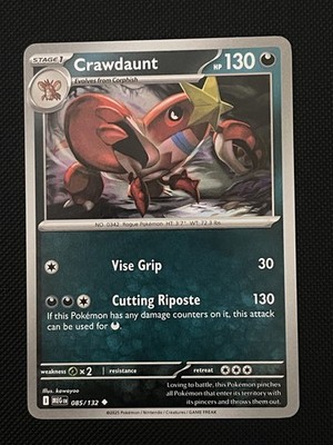 Pokémon - Crawdaunt - MEG 085/132 - Uncommon - English - Near Mint
