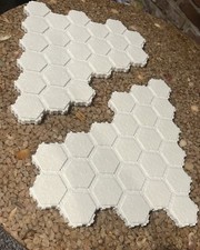 Lot of 2 Custom Heroscape Terrain Large 24 Hex Snow Tiles