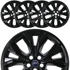 4 fit 2020-2024 Ford Explorer XLT LTD Black 20" Wheel Skins Rim Covers Hub Caps