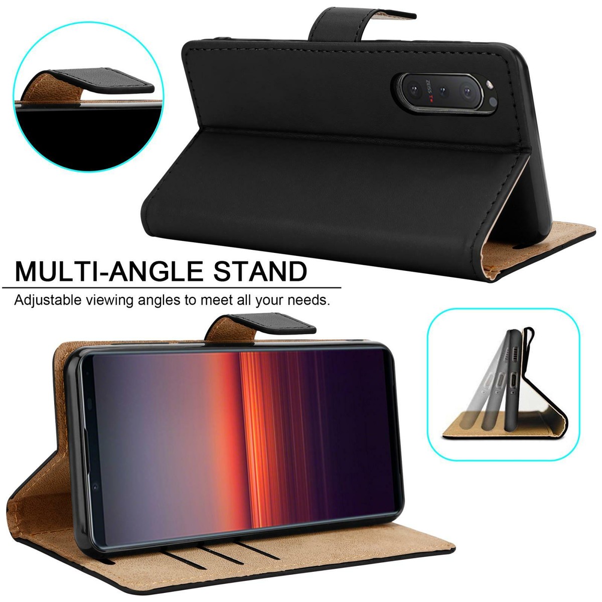 SEAHAI Cover per Sony Xperia 1 VII, Custodia Pelle Flip Portafoglio