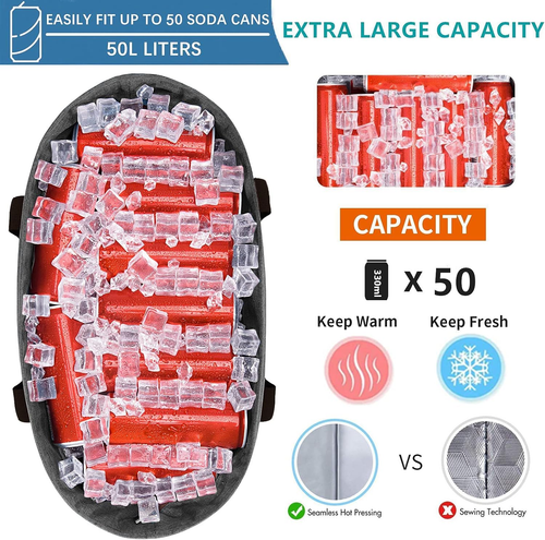 Jumbo Insulated Cooler Bag with HD Thermal Insulation - Collapsible Waterproof I - Picture 2 of 9