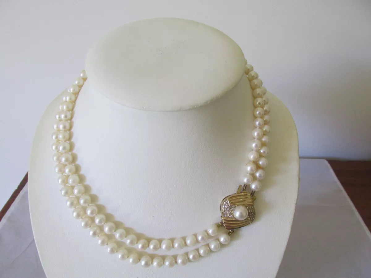 Diamond cheap pearl clasp