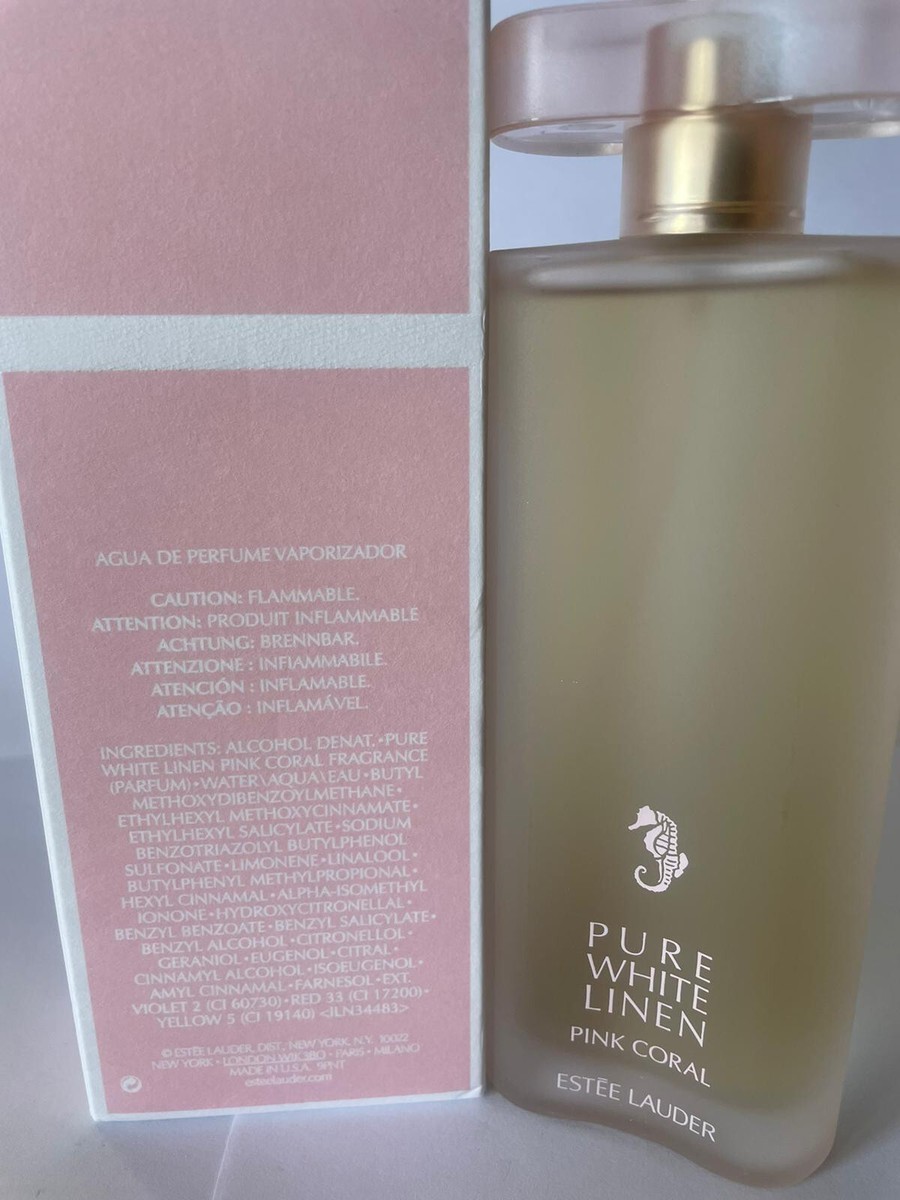 Pure White Linen Pink Coral by Estee Lauder oz Edp spy perfume