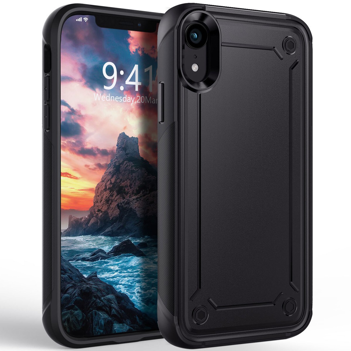 For Apple iPhone XR Heavy Duty Shockproof Dual Layer Rugged For Apple iPhone XR Heavy Duty Shockproof Dual Layer Rugged