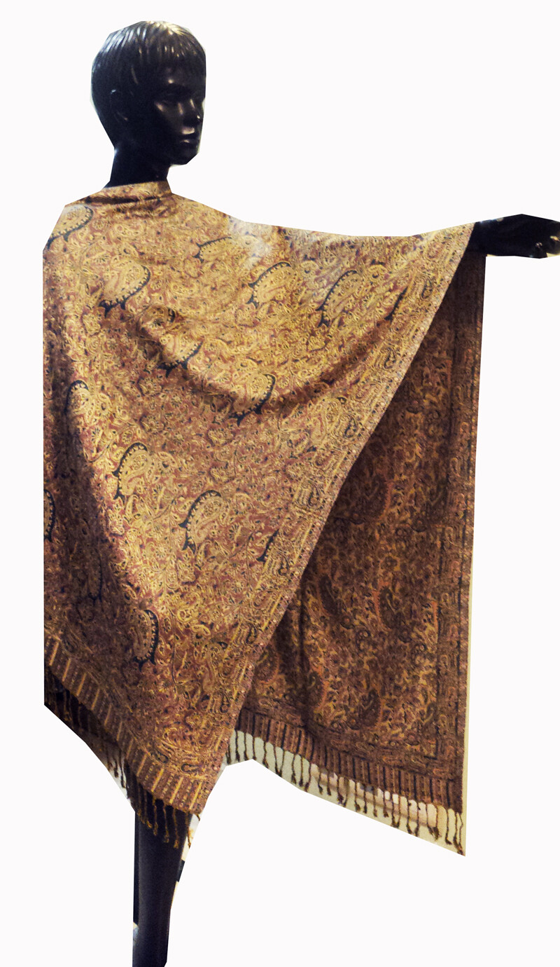 GIFT FOR GIRL PASHMINA KASHMIR CASHMERE SILK JAMAVAR SHAWL WRAP THROW