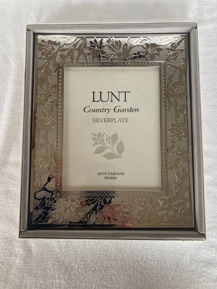  Marco de fotos LUNT PLATEROS COUNTRY GARDEN placa plateada Foto 2 de 4