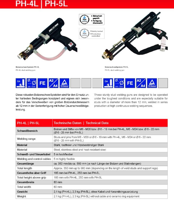 Pistolet à Souder Boulons Soyer PH-3N – Occasion Pro Avec Câble