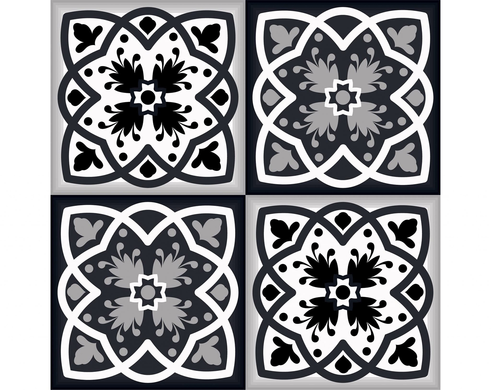 7 X 7 Черных Белых И Серых Съемных Плиток Baz Для Снятия Кожуры и Наклеивания 12090₽