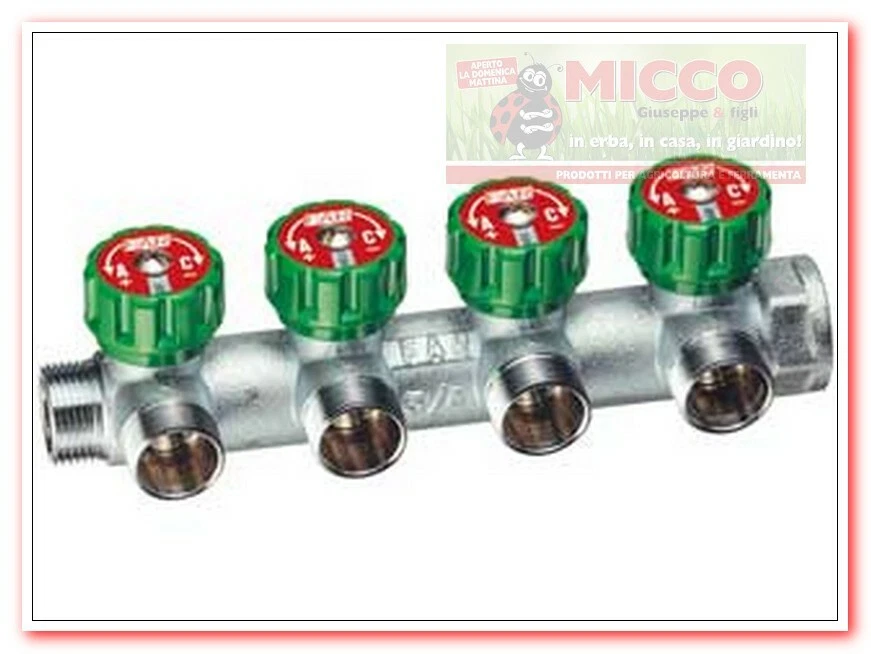 COLLETTORE FAR COMPONIBILE MULTIFAR DA 1"-3/4 CON ARRESTI IMPIANTO VARIE MISURE