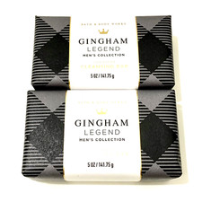 Bath  Body Works New 2-Pack GINGHAM LEGEND Shea Butter Cleansing Bar Soap 5oz